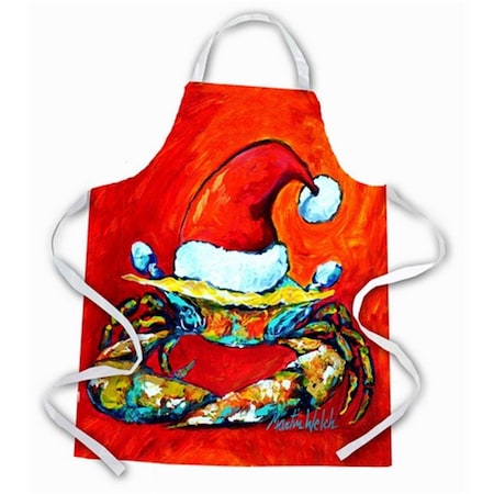 Carolines Treasures Crab in Santa Hat Santa Claws Apron MW1169APRON